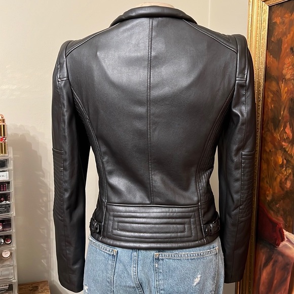 NWT! Cache Pewter Faux Leather Jacket - Picture 3 of 16